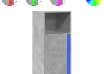 Szafka z LED szarość betonu 425x34x100 cm WM-852155