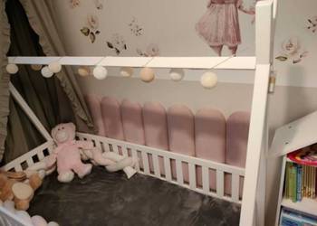 Panele tapicerowane 10szt.płotek 60cm x 20cm Pudrowy róż / materiał Velvet