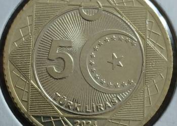 5 Lira Turcja 2024 r. - 100 rocznica Republiki Turcji mennicze