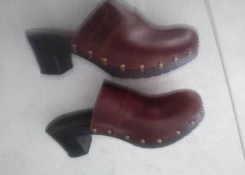 Esprit hodaki drewniaki damskie brązowe 37