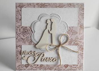 Kartka ręcznie robiona na Ślub Handmade 2