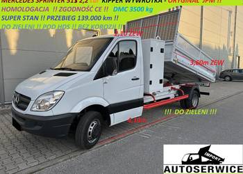 MERCEDES SPRINTER 513 2,2 CDI KIPPER WYWROTKA ORYGINAŁ DO ZIELENI 139.000km