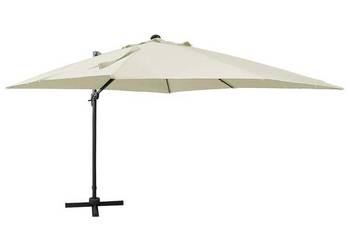 vidaXL Parasol wiszący z lampkami LED i słupkiem, 300 cm(SKU:312344)