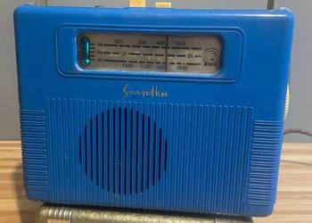 Radio Szarotka niebieskie + zasilacz