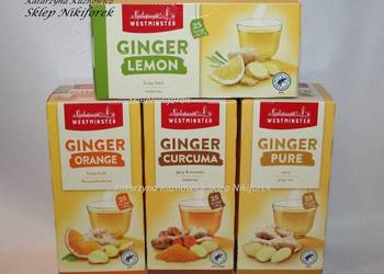 Westminster herbata imbirowa z cytryną, kurkumą, pomarańczą i klasyczna 25t