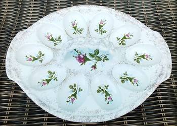 Porcelana Chodzież Talerz / Patera na jajka Fason Iwona z lat 80' PRL