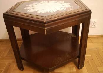 Stylowy drewniany stolik kawowy, ława