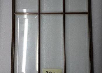 nr29 Witraż frontu starego zegara szafki szkło fazowane 21,5x28,5cm