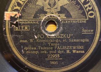 Płyta szelakowa Tadeusz Faliszewski Syrena Electro