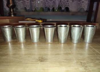 Kieliszki srebrne kiduszowe z lat 1920-1930 II RP