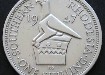 RODEZJA 1 SHILLING 1947 - KRÓL JERZY 6