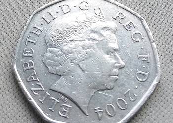 WIELKA BRYTANIA-50 PENCE-2004 r (PIERWSZA MILA)
