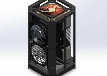 Pionowa obudowa testowa mini-ITX open frame