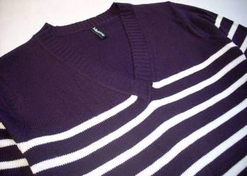 Madonna sweter w pasy fioletowy 36 38