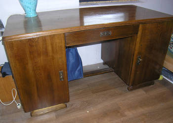 biurko dębowe Art Deco vintage lata 30-te_MD1500