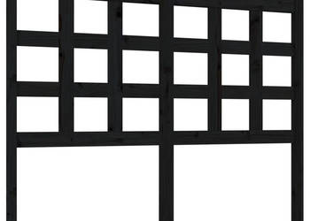 Wezgłowie łóżka czarne 1255x4x100 cm lite drewno sosnowe WM-817884