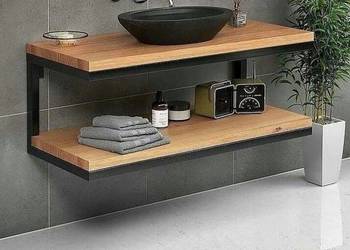 Szafka blat dębowy podstawa pod umywalkę loft Dąb mal. PROSZKOWO