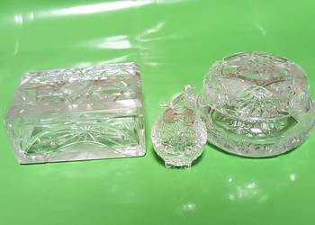 Szkatułki kryształowe 3 szt.