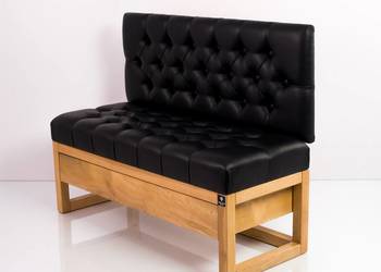 Ławka Pikowana Tapicerowane z Oparciem Panel 30