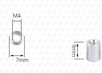 M4X9 ALUMINIOWA TULEJKA DYSTANSOWA GWINTOWANA ZŁĄCZNA PRZEDŁUŻANA MUFA