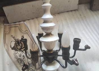 Lampa sufitowa porcelana i szkło