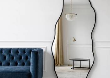 Lustro o organicznym kształcie w ramie - AURO W RAMIE 2