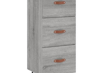 Szafka szary dąb sonoma 345x34x90 cm materiał drewnopochodny WM-828578