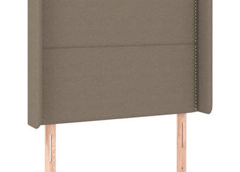 Zagłówek do łóżka z LED taupe 103x16x118/128 cm tkanina WM-3123902