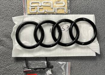 Emblematy Audi RS3 8V quattro czarne logo znaczki komplet NOWE