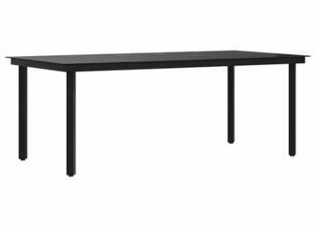 vidaXL Stół ogrodowy, czarny, 200x100x74 cm(SKU:3100107)
