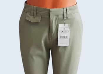 Damskie oliwkowe bawełniane spodnie rybaczki 3/4 Greenpoint 38/M