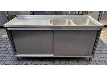 Zlew 2 Komorowy z Szafką - Drzwi Suwane - 170/60/85 cm - M.1906.N
