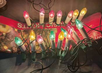 lampki choinkowe z prlu 16 szt. używane stan bdb-
