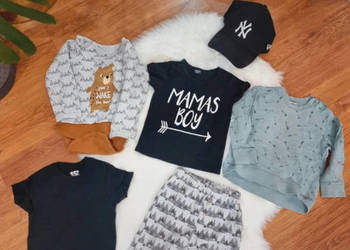 Bluza spodnie legginsy body koszulka czarna r.86 dla chłopca