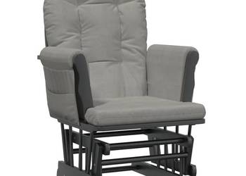 vidaXL Fotel pływający z podnóżkiem, jasnoszary, obity tkaniną(SKU:351666)