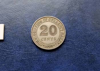 Stare monety 20 cent 1948 Malaje /2