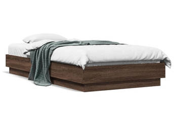 Rama łóżka z oświetleniem LED brązowy dąb 90x190 cm WM-839545