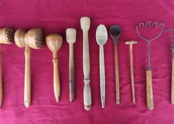 Stare drewniane przybory kuchenne, ok 50 letnie