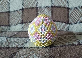 Duża Pisanka Wielkanocna Wzór 2 Origami Modułowe 3D