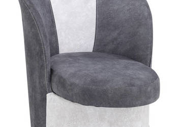 Fotel Tapicerowany Jasnoszary Chromowe Nóżki MOTYL