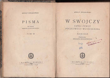(01905) W SWOJCZY CZYLI ŻYWOT POCZCIWEGO WŁOŚCIANINA – ADOLF