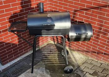 Grill lokomotywa XXL typu smoker + wędzarnia JAMESTOWN używany zadbany