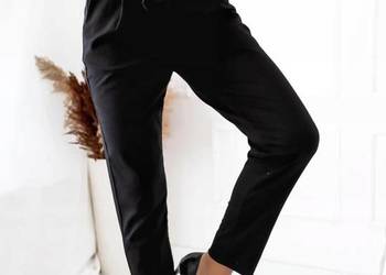 Spodnie Novum cygaretki roz 36 czarne