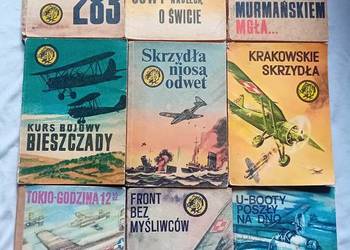 Zestaw 9 książeczek z serii Żółty Tygrys, z lat 1970-81. Tematyka lotnicza.