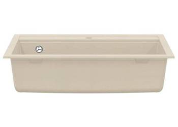 vidaXL Granitowy zlewozmywak jednokomorowy, beżowy(SKU:144862)