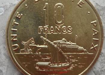 DZIBUTI-10 FRANCS-2016 r (STATKI NA WODZIE, STATEK W PORCIE)