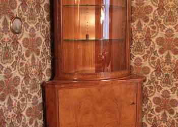 Witryny narożne ART DECO orzech 1930 rok