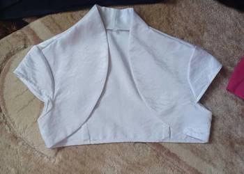 NOWE Prześliczne białe bolerko damskie