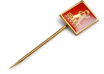 ZKN Presov | 1.5 cm | Pozłacany Metal | Przypinka | Socrealizm Przemysł