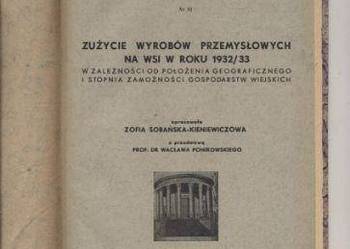Zużycie wyrobów przemysłowych na wsi w roku 1932-33